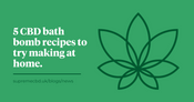 A green background with the Supreme CBD logo to the right and to the left, text that says the following 