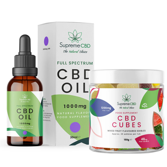 CBD Introductiebundel: 1000mg CBD-olie (30ml) & 1200mg Gummies