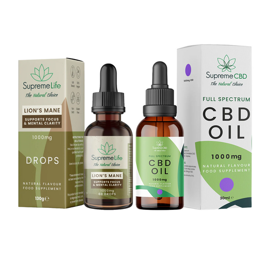 CBD-olie met GRATIS Lion's Mane Druppels