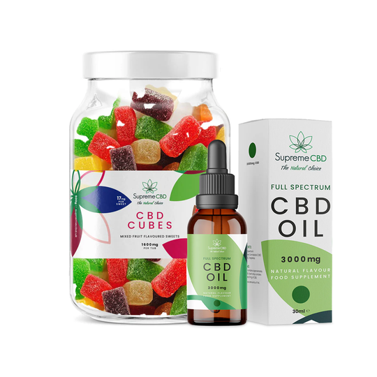 De Perfecte Startersbundel - 3000mg CBD-olie met GRATIS 1600mg Gummies