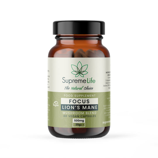 Lion's Mane Paddenstoel Veganistische Capsules - Focus (500mg)