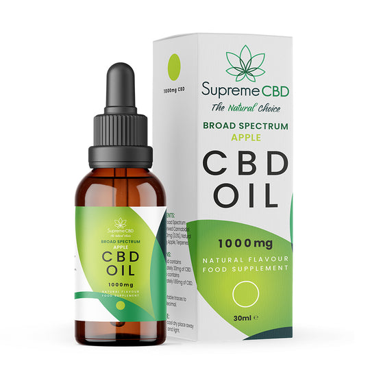 CBD-olie met Appelsmaak 30 ml (1000 mg)