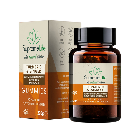 Kurkuma & Gember Gummies (60x Natuurlijke Smaak Gummies)